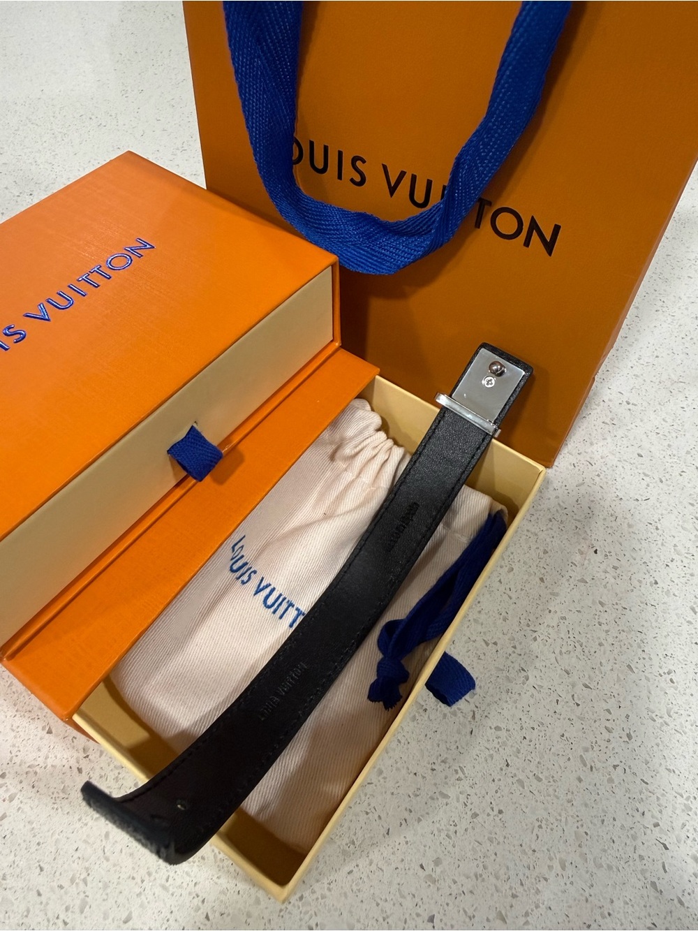 Louis Vuitton Monogram Leather Bracelet Set - Black & Brown - Picture 8 of 10